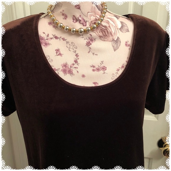 Cassini Dresses & Skirts - Vintage Brown Velvet Dress by Cassini